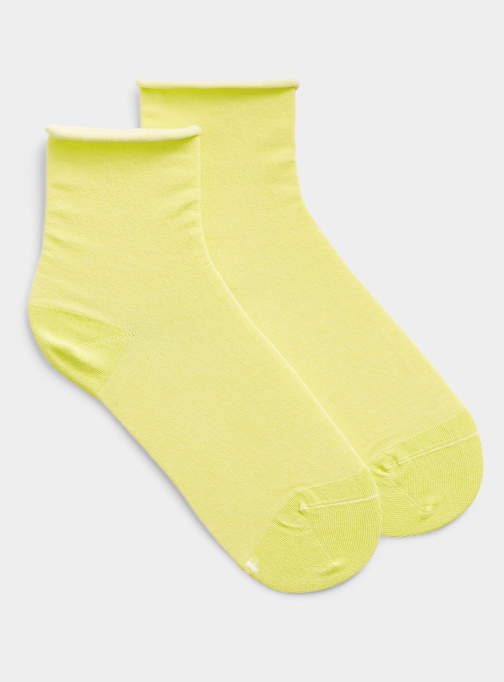 Bleuforêt Velvety Cotton Socks In Sunflower Yellow