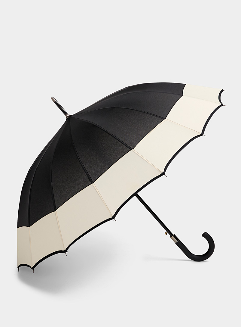 Simons Black Two-tone umbrella for women
