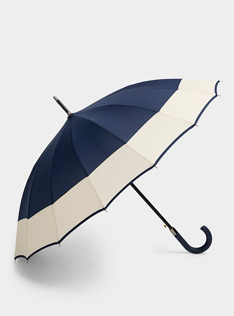 Simons Marine Blue Two-tone umbrella for women