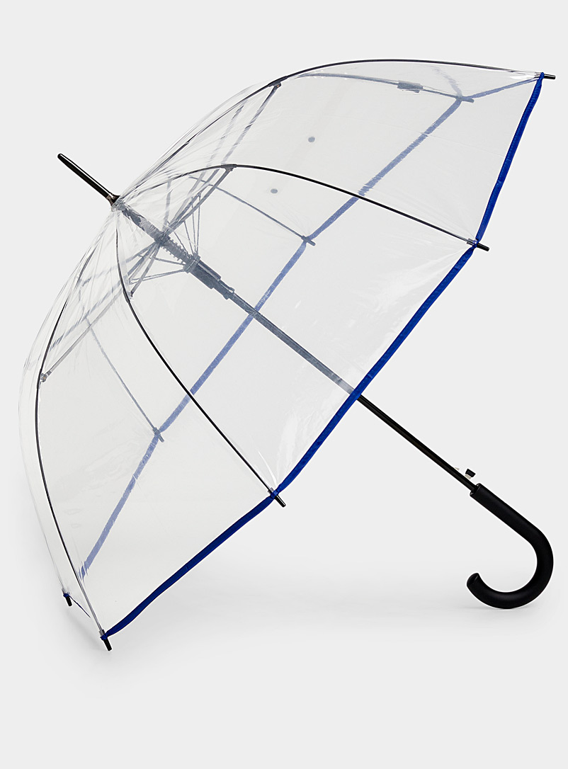 Le 31: Le parapluie transparent liséré Bleu à motifs pour homme