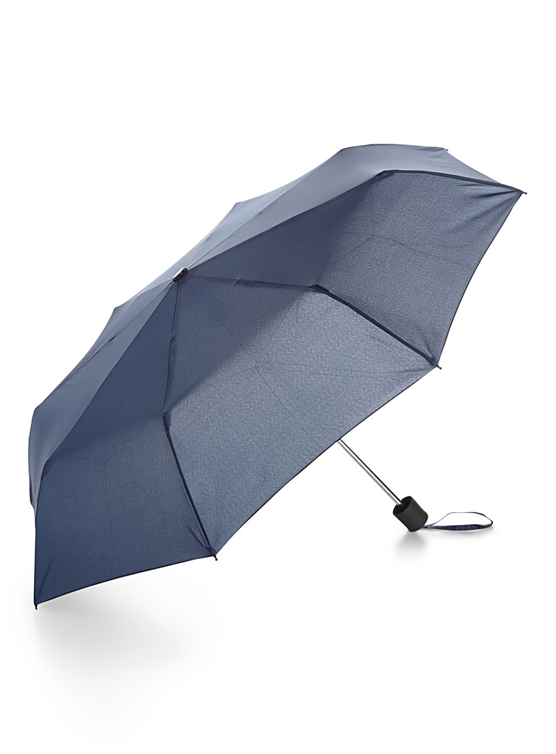 Simons Marine Blue Solid compact umbrella for women