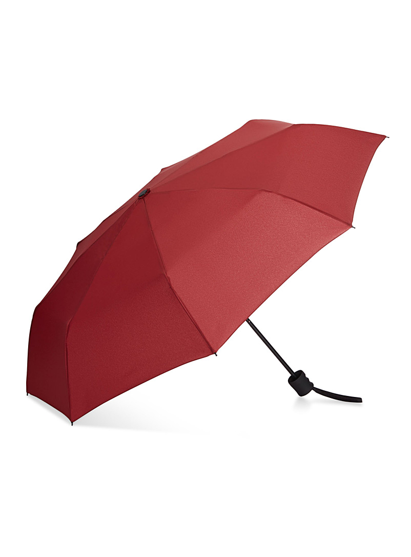 Simons Red Solid compact umbrella for women