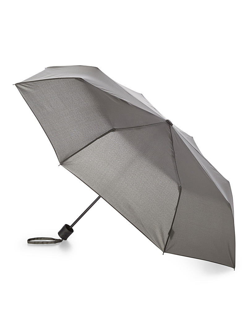 Simons Silver Solid compact umbrella for women