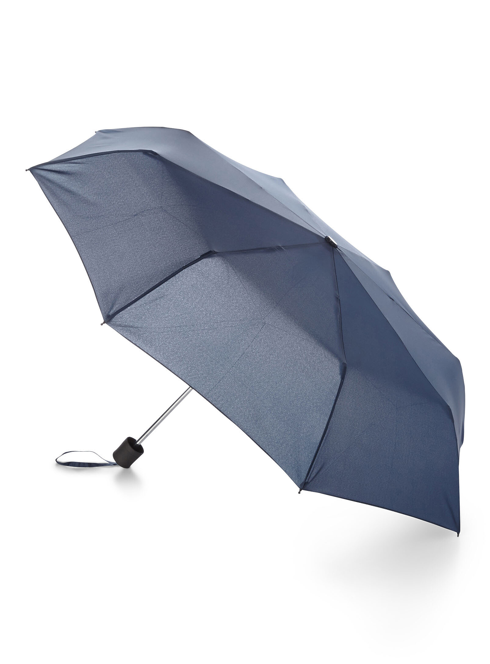 Simon's Solid Compact Umbrella In Marine Blue
