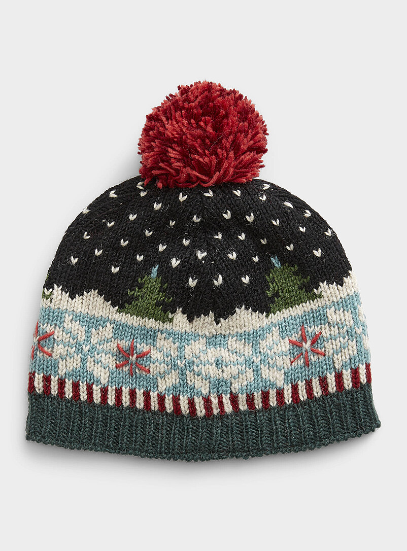 Winter jacquard artisanal tuque | Lost Horizons | Women's Tuques ...