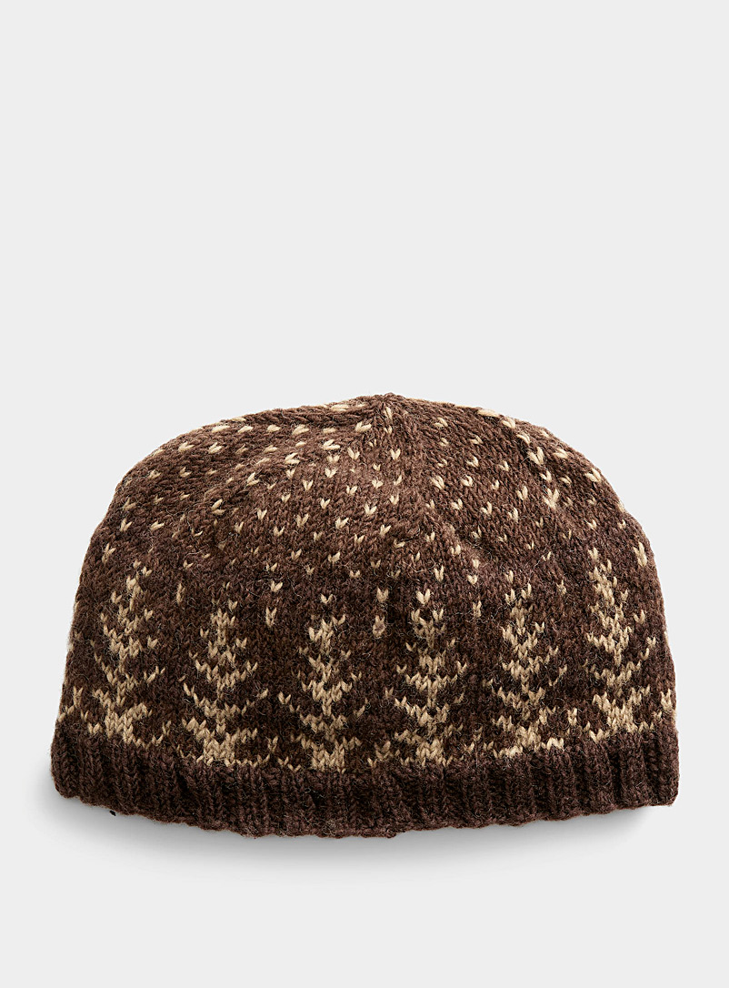 Lost Horizons Brown Fernie wool tuque for men
