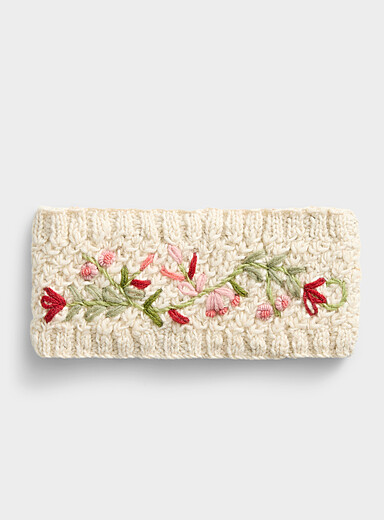 Le bandeau &agrave; fleurs pure laine Naomi