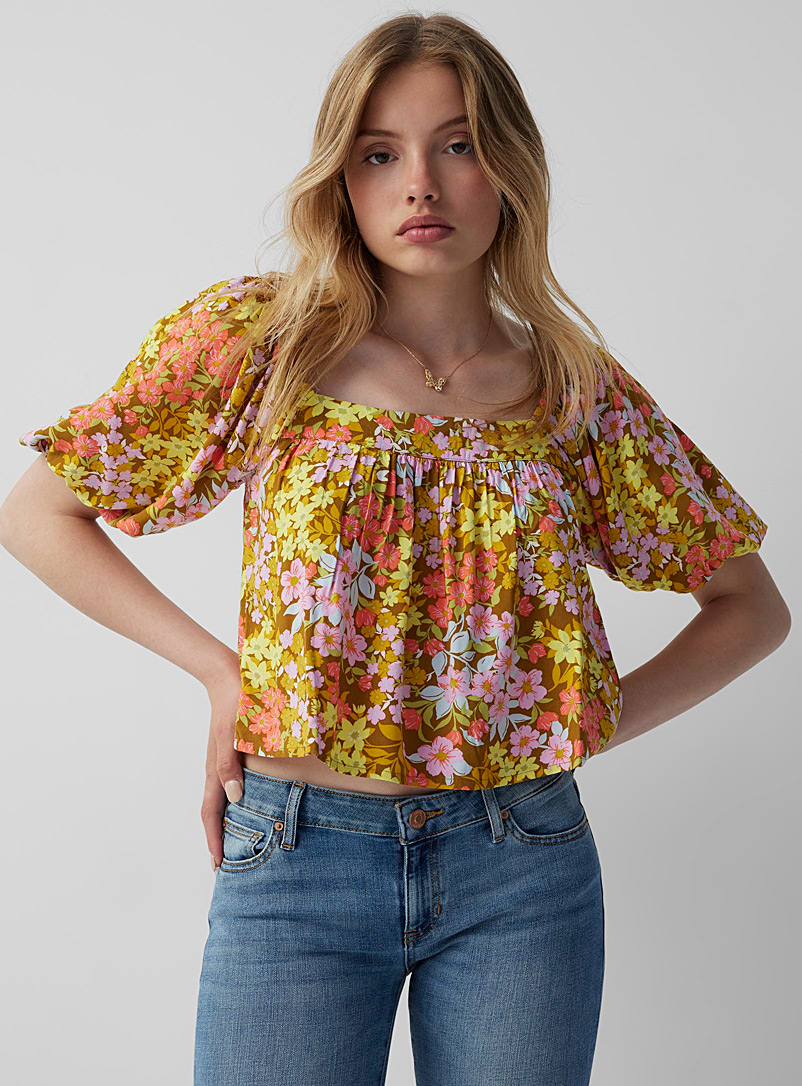 Billabong Assorted Bright flowers blouse for women