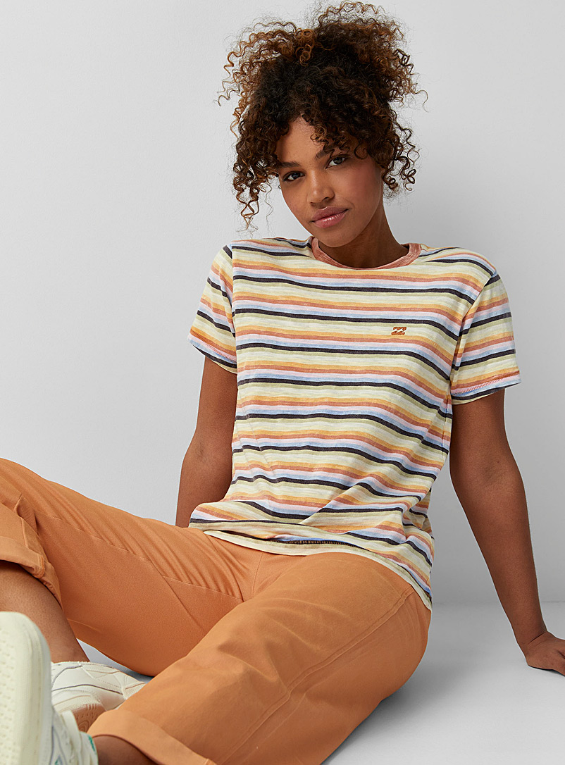 Billabong Assorted Heathered stripes T-shirt for women