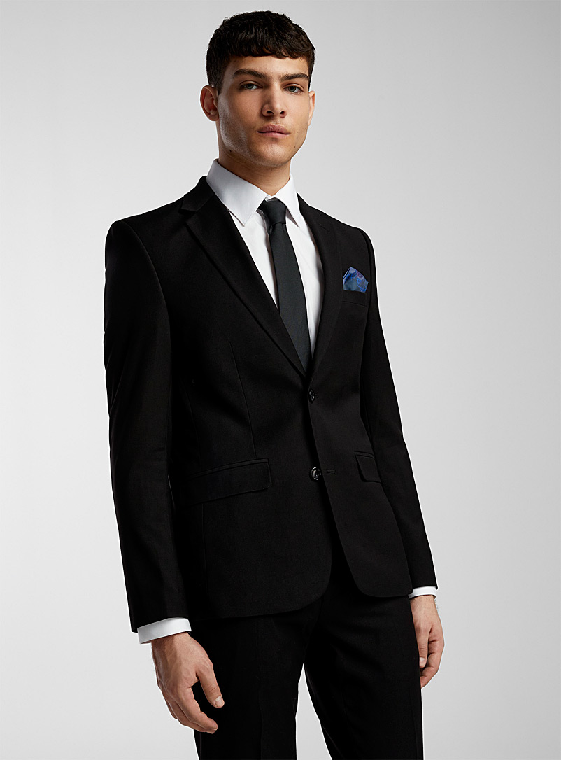 Soul of London Raspberry/Cherry Red Twill minimalist suit <b>Slim fit</b> for men