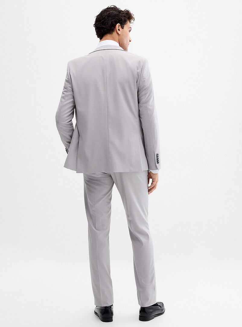 Soul of London Raspberry/Cherry Red Twill minimalist suit <b>Slim fit</b> for men