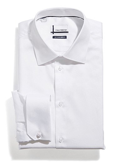 French cuff sateen shirt Modern fit | Oskar Mäkinen | Shop Men's Semi ...