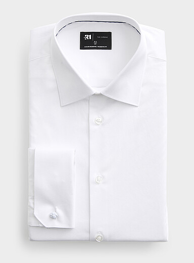 French cuff satiny shirt <b>Modern fit</b>