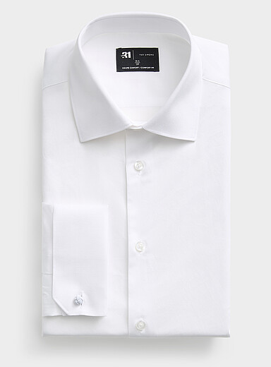 French cuff sateen shirt <b>Comfort fit</b>