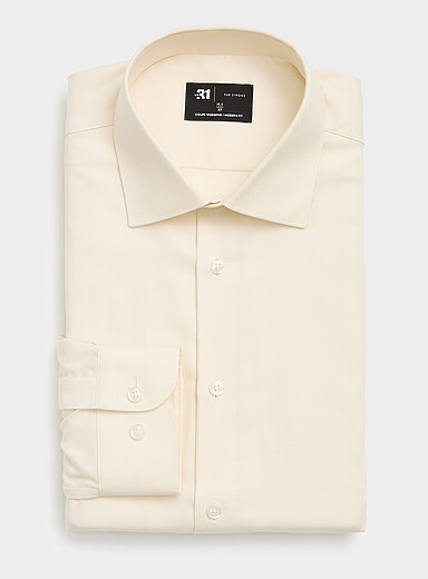 La chemise Dobby sans repassage unie <b>Coupe moderne</b>