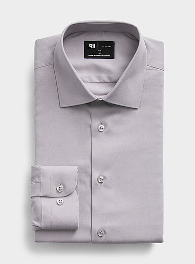 La chemise Dobby sans repassage unie <b>Coupe moderne</b>