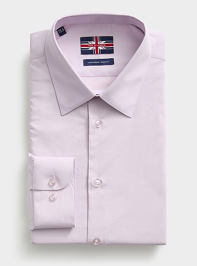 Soul of London: La chemise extensible <b>Coupe moderne</b> Violet pour homme