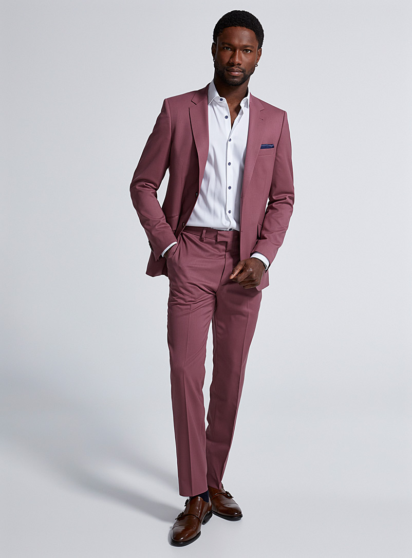 Hörst Dusky Pink Marzotto wool dusty pink suit Semi-slim fit for men