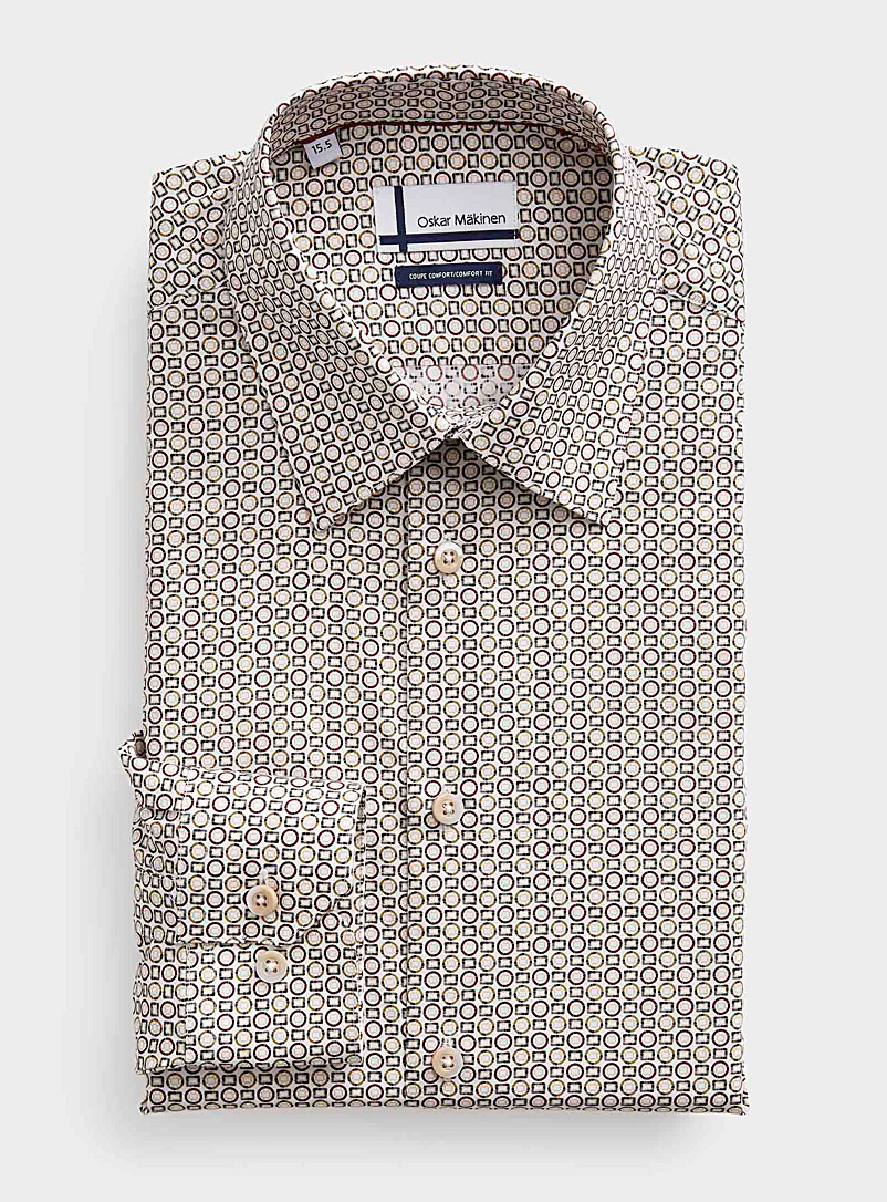 Oskar Mäkinen Emerald/Kelly Green Bauhaus mosaic shirt Comfort fit for men