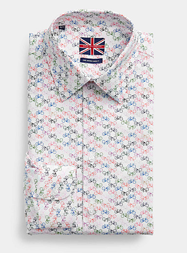 Soul of London Assorted Colourful bike stretch shirt Modern fit for men