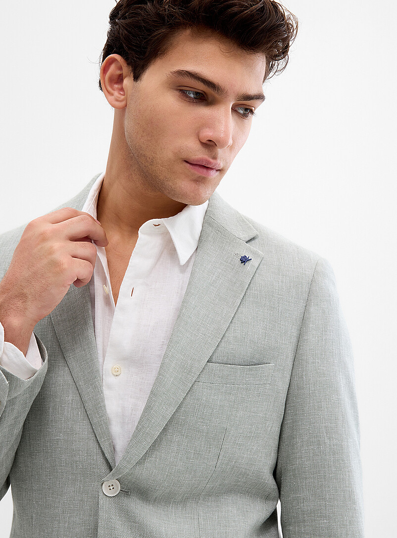 Soul of London Sand Cotton and linen jacket for men