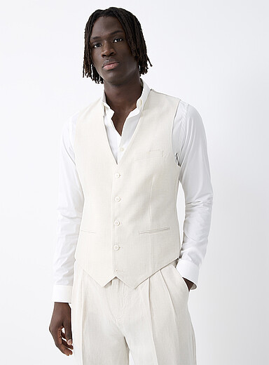 Le gilet coton et lin