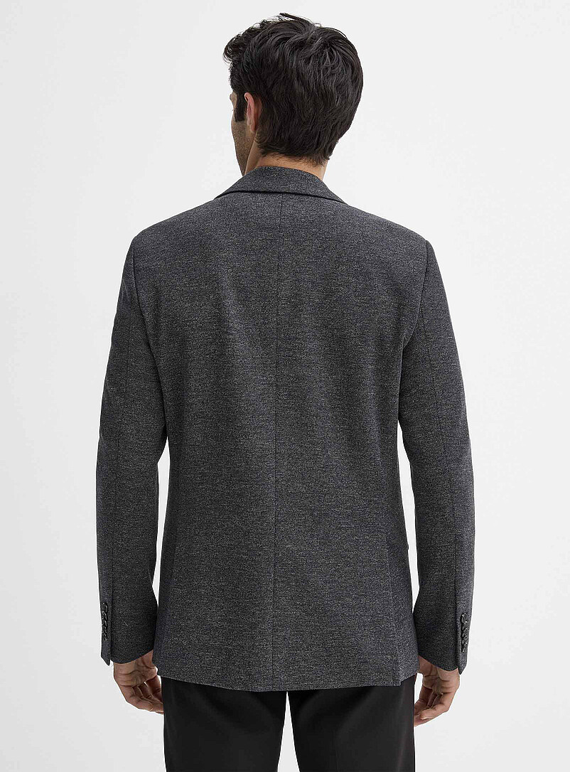 Soul of London Navy/Midnight Blue Neutral bird's eye knit jacket for men
