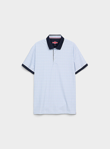Soft microfibre-like mosaic polo