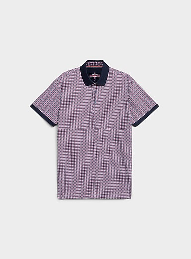 Soft microfibre-like mosaic polo