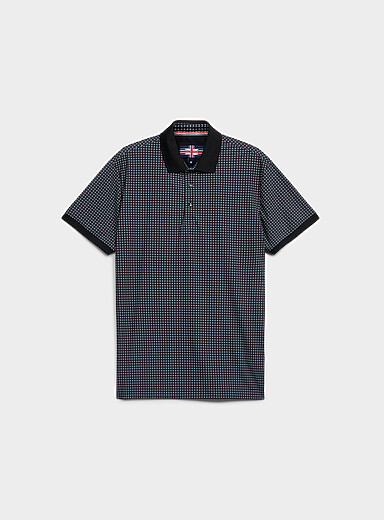 Soft microfibre-like mosaic polo