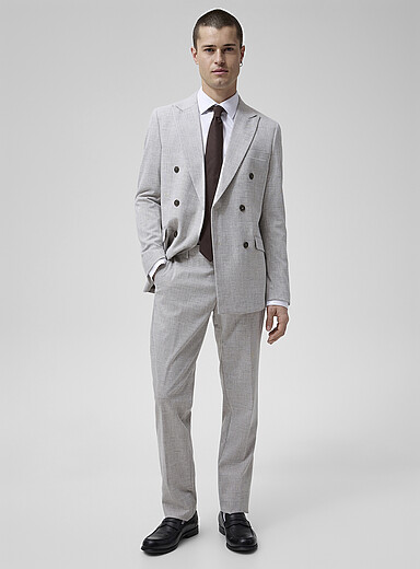 Sand Prince of Wales suit <b>Slim fit</b>