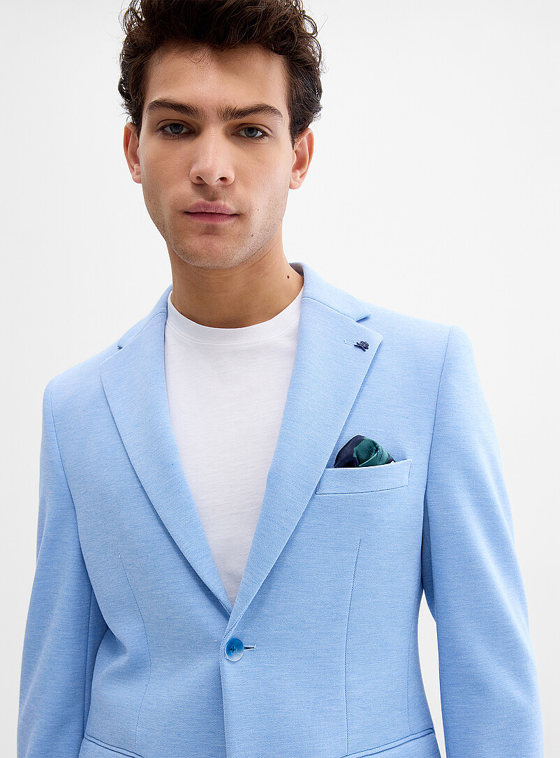 Soul of London Green Colourful piqu&eacute; blazer for men