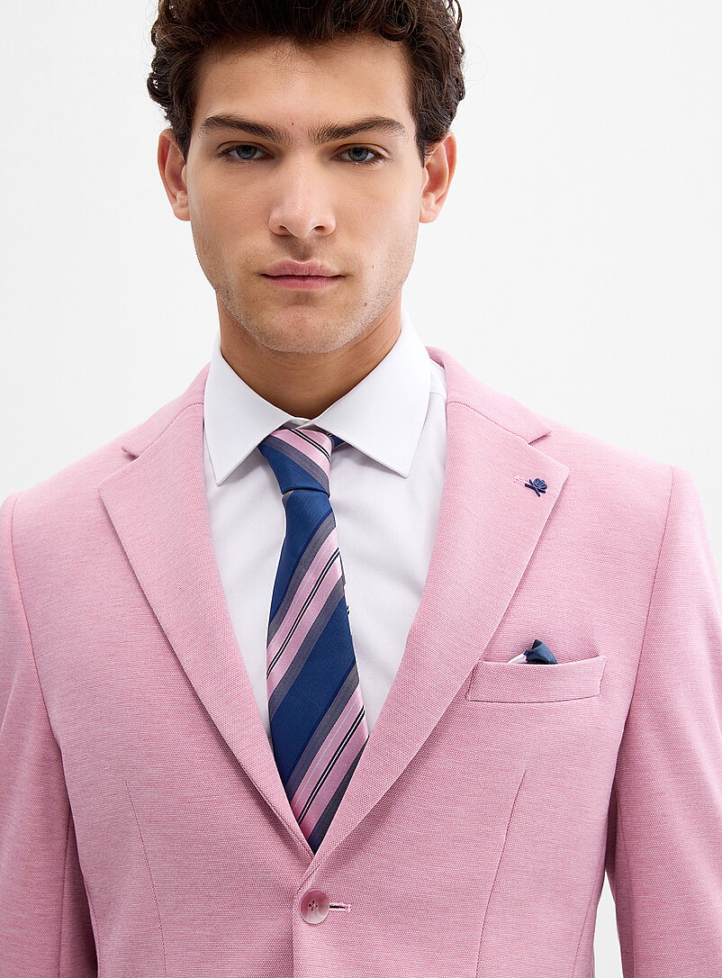 Soul of London Green Colourful piqu&eacute; blazer for men