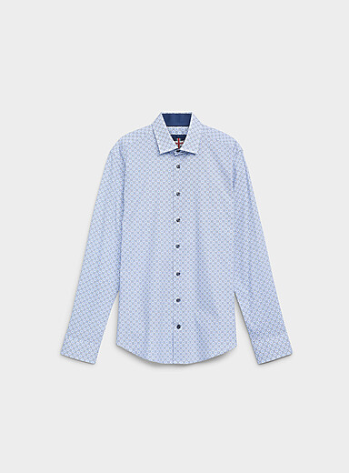 Blue mosaic shirt <b>Modern fit</b>