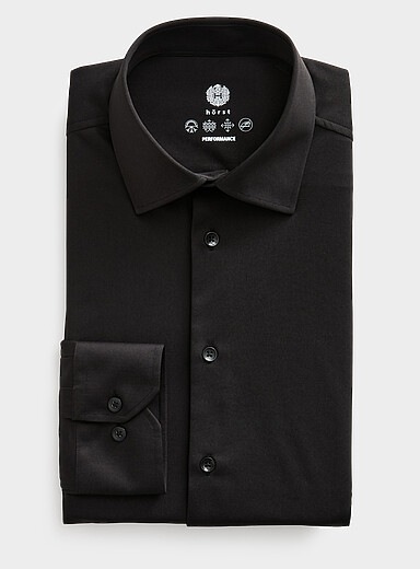 horst dress shirts Horst Stretch Solid Shirt Slim Fit In Black
