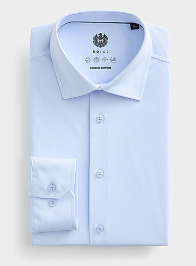 La chemise ultra-extensible unie <b>Coupe ajust&eacute;e</b>