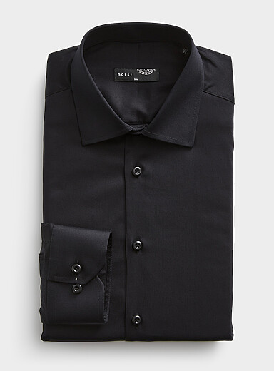 Stretch solid shirt <b>Slim fit</b>