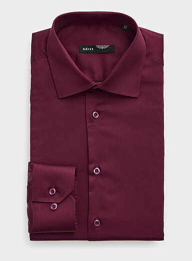 Stretch solid shirt <b>Slim fit</b>