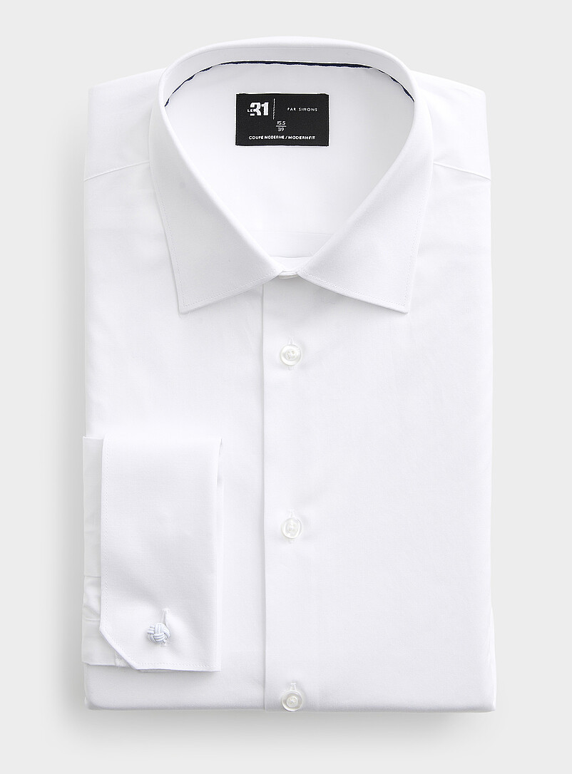 French cuff satiny shirt Modern fit product image (primary)