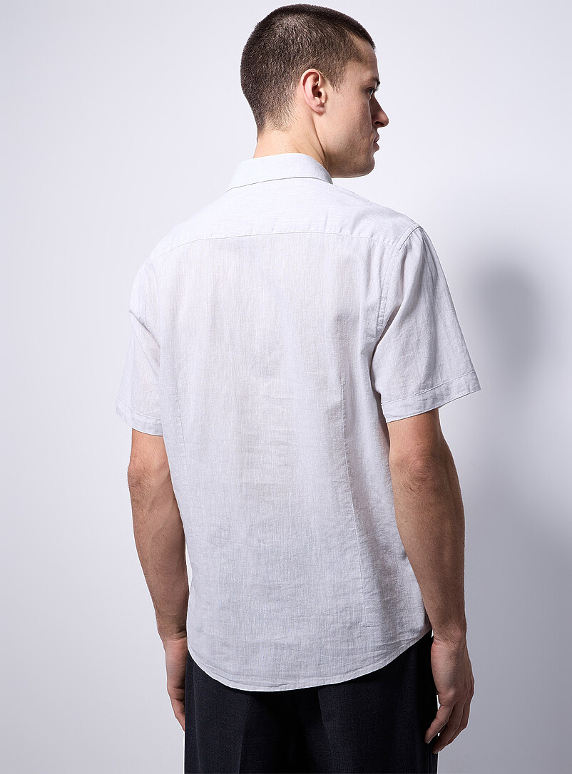 Chambray-like linen shirt Modern fit product image 2