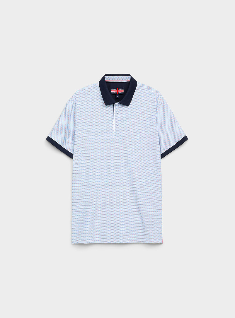 Soft microfibre-like mosaic polo product image (primary)