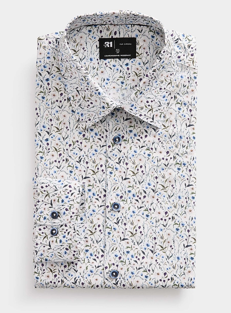 Wildflower white shirt Modern fit product image (primary)