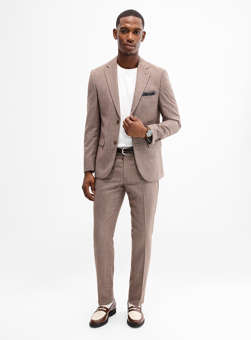 Textured Chambray Suit Slim Fit