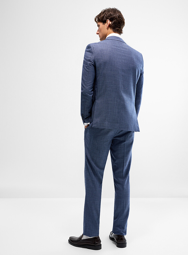 Textured chambray suit Slim fit product image 3