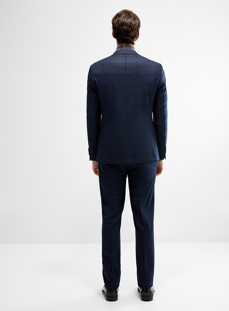 Navy Prince of Wales suit Slim fit product image 3