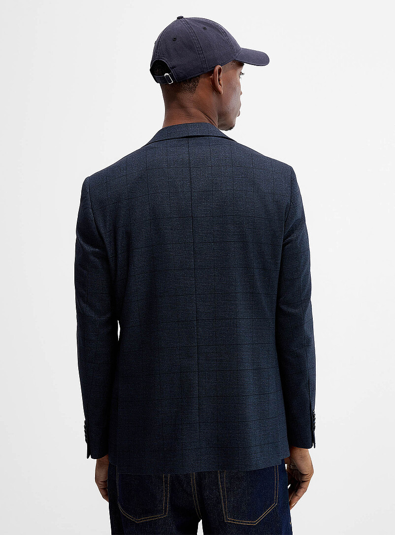Midnight blue Prince of Wales blazer product image 3