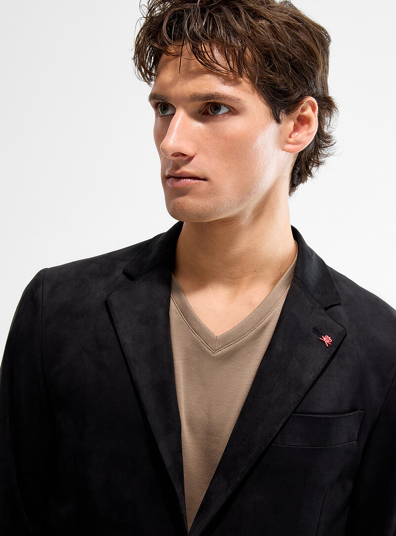 Supple faux-suede blazer product image 2