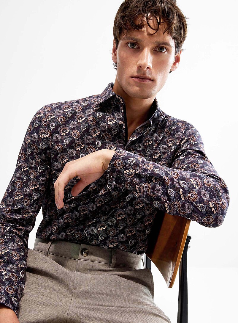 Art deco flower shirt Modern fit product image (primary)