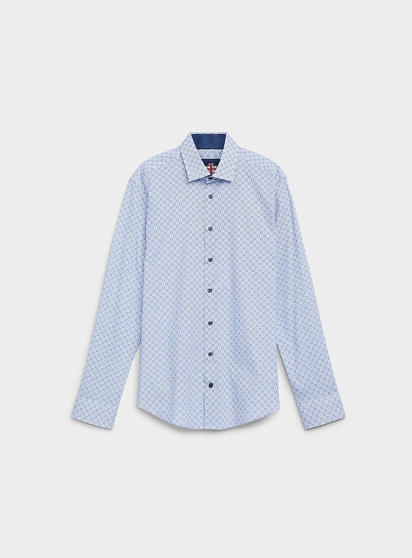 Blue mosaic shirt Modern fit product image (primary)