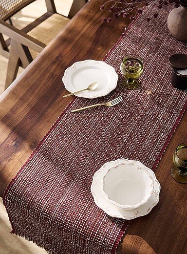 Fall colours woven table runner